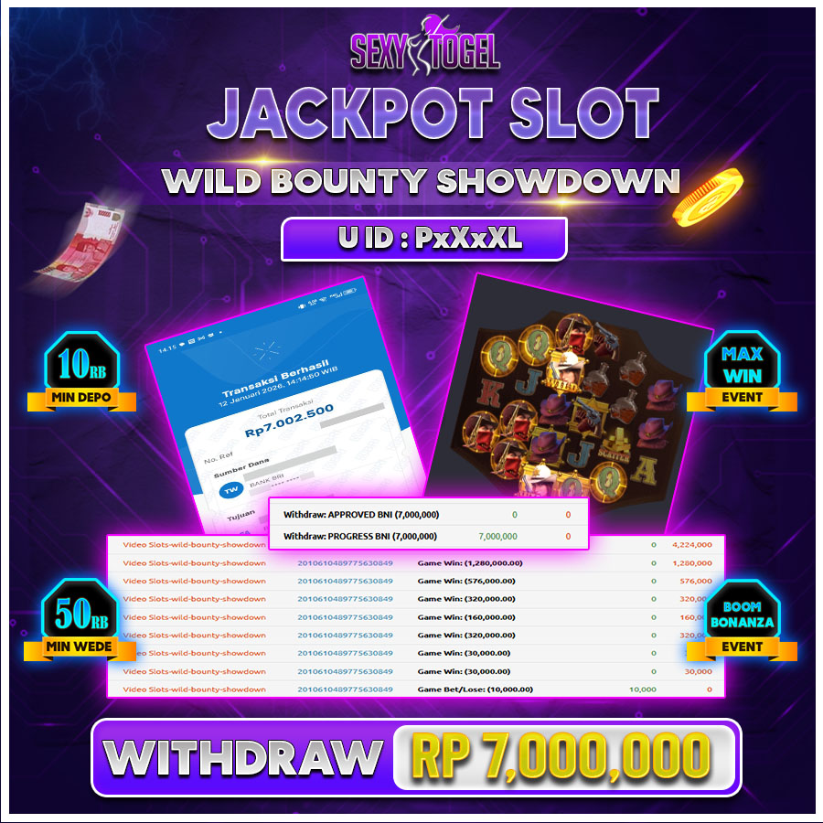 SEXYTOGEL JACKPOT SLOT WILD BOUNTY SHOWDOWN Rp.7.000.000.,-LUNAS 